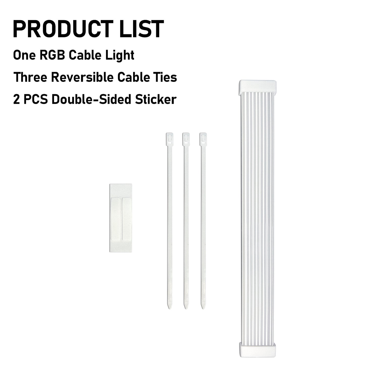 JAZZCOOLING PC RGB Light Strip for PSU Cables PC RGB GPU Cable, CL300 5V 3Pin ARGB Sync PC Cables, Pefect for 6Pin 8Pin 12Pin 16Pin 24Pin PSU RGB Cable Extensions, Colorful for PC Case