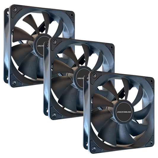 120mm Case Fan 3 Pack PC Fans, DM-120 High Performance PC Case Fans, 120mm Fan with Hydraulic Bering - Quiet 1,200 RPM 43.28 CFM PC Cooling Fans 12V-3PIN & Molex 4PIN PSU Plug Computer fan for PC Case
