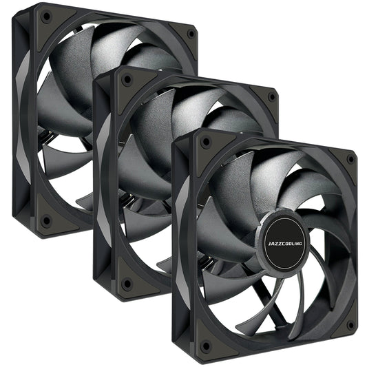 PWM PC Fans, 120mm Fans,High Performance 4pin PWM Fans，3 Pack 120mm Fan with Rifle Bearing 400-1,800RPM 73.6CFM - Low Noise Computer Fans for PC Case, Radiator, and CPU Cooling