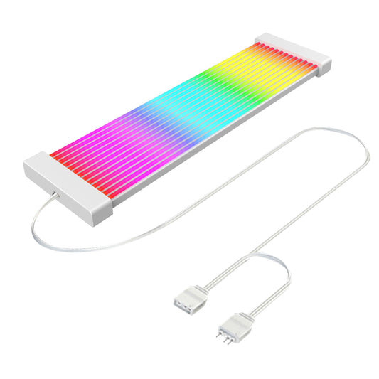 JAZZCOOLING PC RGB Light Panel for PSU Cables PC RGB GPU Cable, CL200 5V 3Pin ARGB Sync PC Cables, Pefect for 6Pin 8Pin 12Pin 16Pin 24Pin PSU RGB Cable Extensions, Colorful for PC Case