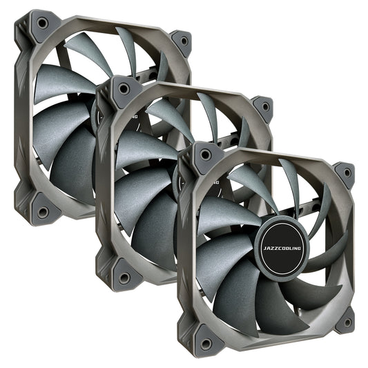 PWM Fan 3Pack 120mm PC Fans, HC-120 High Performance 12V-4PIN Fan with PWM, Quiet 1,500RPM up to 68CFM High Airflow pc Fan, SFDB Bering 120mm Fan, Computer case Fans for Air and Liquid Cooler