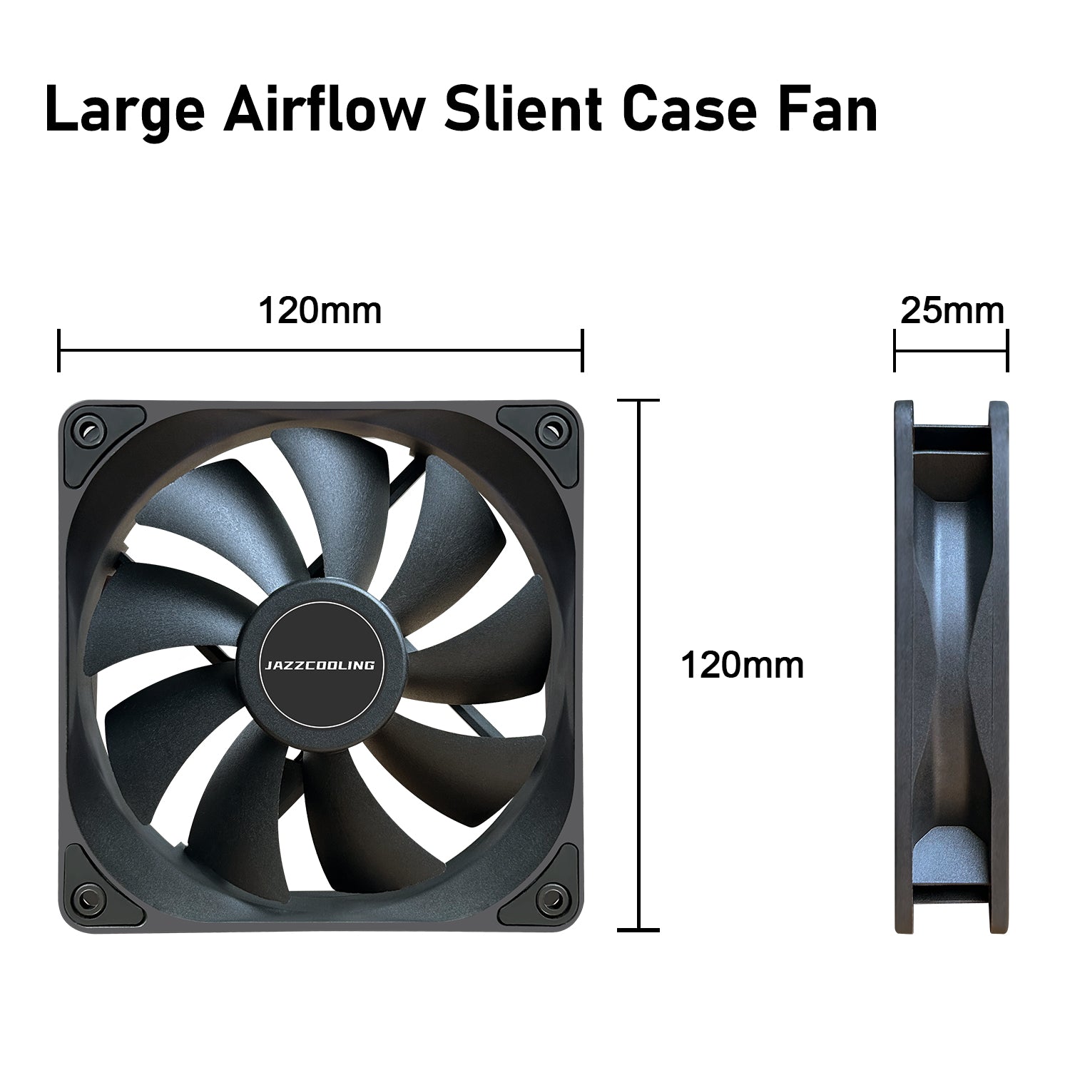 120mm Case Fan 3 Pack PC Fans, DM-120 High Performance PC Case Fans, 1 ...