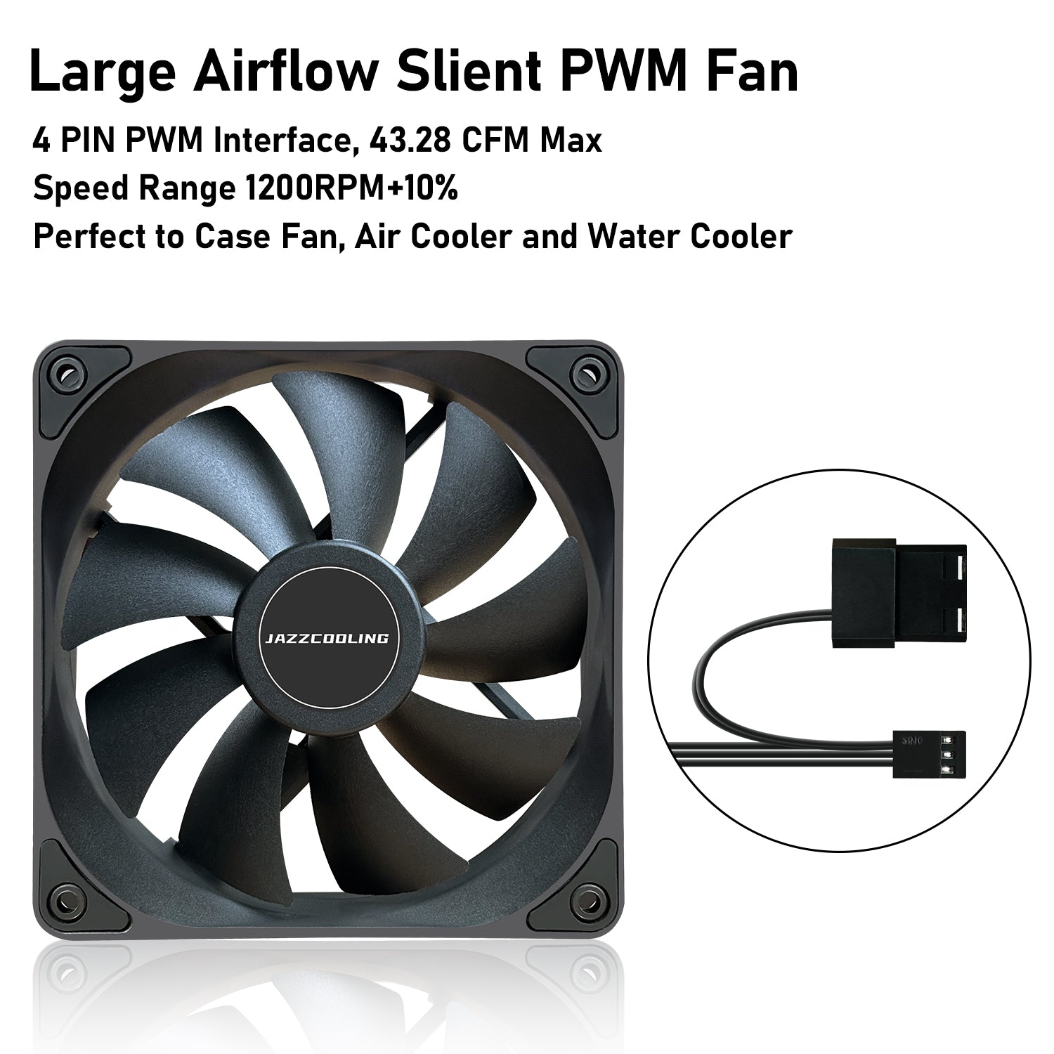 120mm Case Fan 3 Pack PC Fans, DM-120 High Performance PC Case Fans, 1 ...