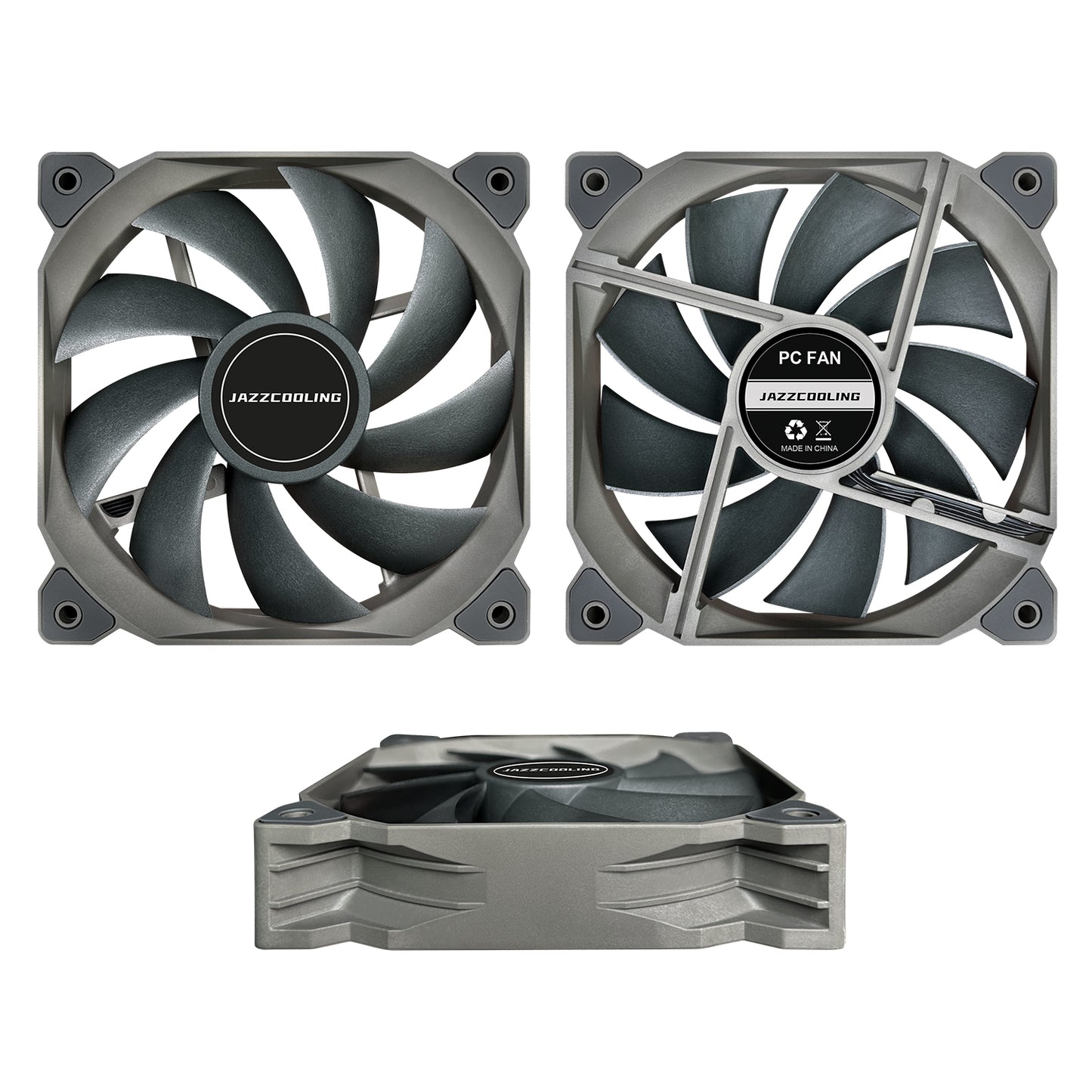 PWM Fan 3Pack 120mm PC Fans, HC-120 High Performance 12V-4PIN Fan with PWM, Quiet 1,500RPM up to 68CFM High Airflow pc Fan, SFDB Bering 120mm Fan, Computer case Fans for Air and Liquid Cooler